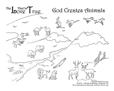 God Made The Animals Coloring Page Coloring Home