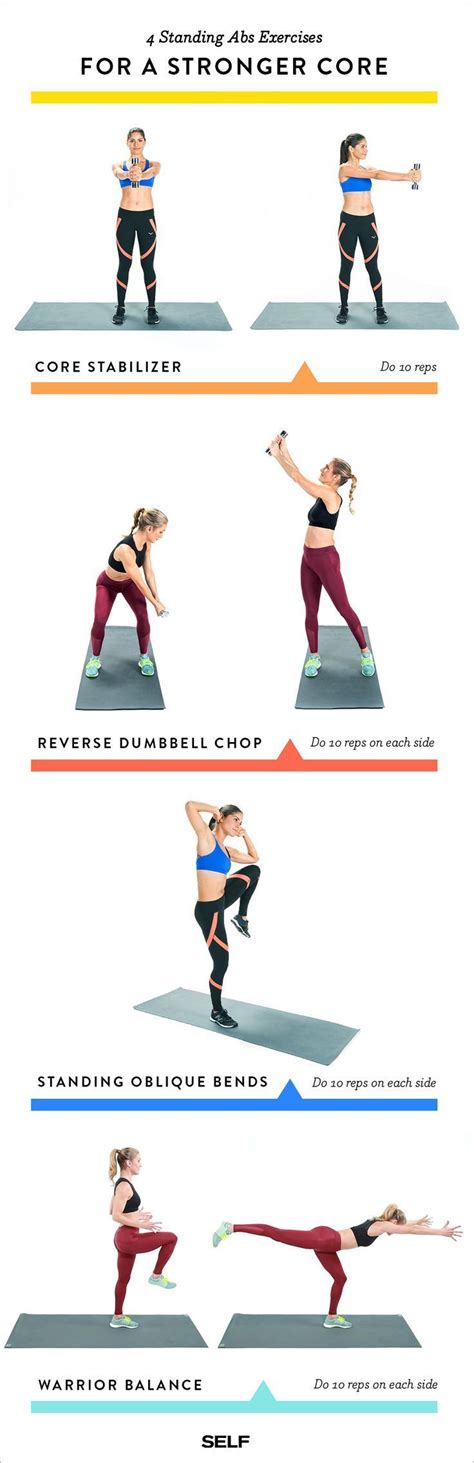 Standing Core Exercises That Will Sculpt Your Abs From Every Angle Exercise Abs Workout