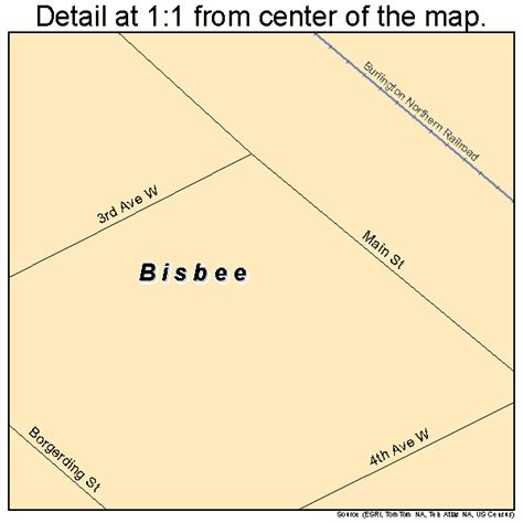 Bisbee North Dakota Street Map 3807180