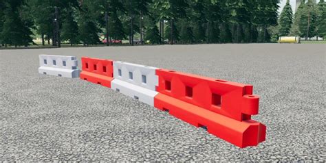 Plastic Road Barrier V3 0 Object Farming Simulator 2022 19 Mod