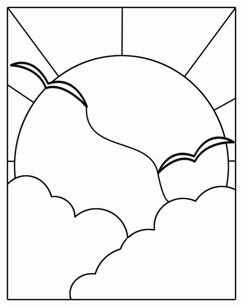 Stained Glass Window Template Coloring Home