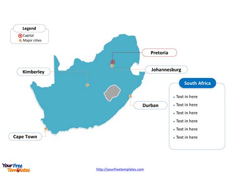 Free South Africa Editable Map Free Powerpoint Templates