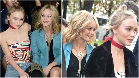 Lily Rose Depp With Mother Vanessa Paradis Celebrity Families