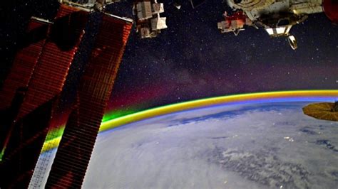 Gorgeous An Astronaut Captures A Rainbow In Space Near The Earth