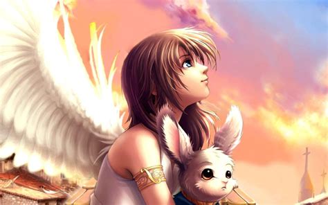 Cute Angel Anime Girl Wallpapers Wallpaper Cave