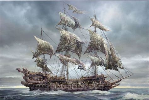 The Flying Dutchman Ghost Ship Ship Paintings Flying Dutchman