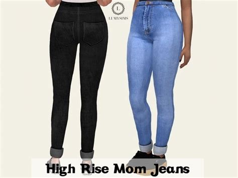 The Sims 4 High Rise Mom Jeans Female Pants Sims 4 Mom Jeans Ts4