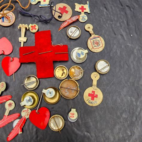 Vintage American Red Cross Medical Pinbacks Collection Rare