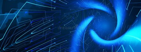 Abstract Futuristic Technology Concept Fluorescent Ultraviolet Glowing