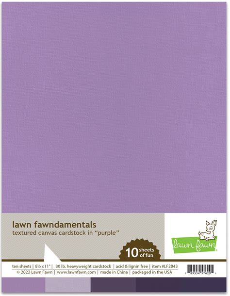 85x11 Textured Canvas Cardstock Purple 789554576291