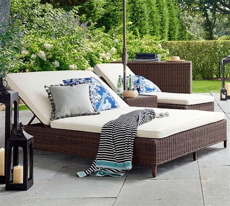 Shop patio furniture at amazon. Torrey All-Weather Wicker Double Chaise With Wheels ...