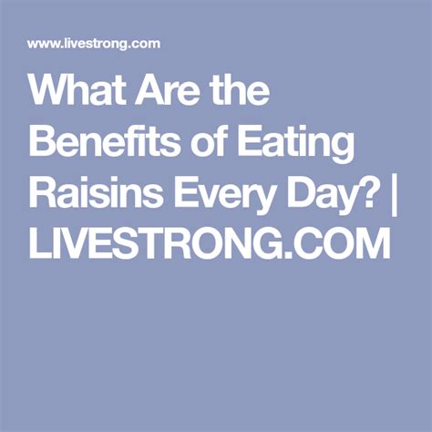 With the launching of its first set of guidelines in 1971, 9 international. What Are the Benefits of Eating Raisins Every Day | Raisin ...