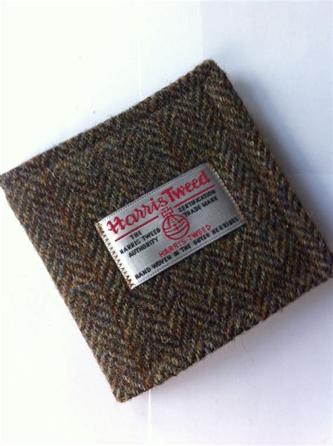 Mans Harris Tweed Wallet Bill Fold Made In Scotland T Vegan 2700