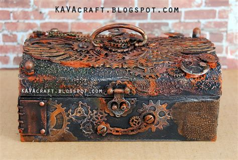 Kava Craft Rusty Steampunk Altered Box