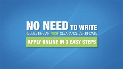 Apply For An Nssf Clearance Certificate Online Youtube