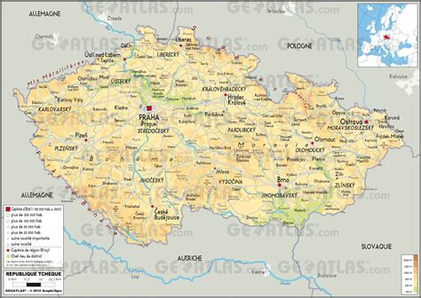 Česká republika prononciation), parfois appelée tchéquie comme la plupart des pays d'europe centrale et orientale (peco), la république tchèque subit un. Carte de la République tchèque - Plusieurs cartes du pays ...