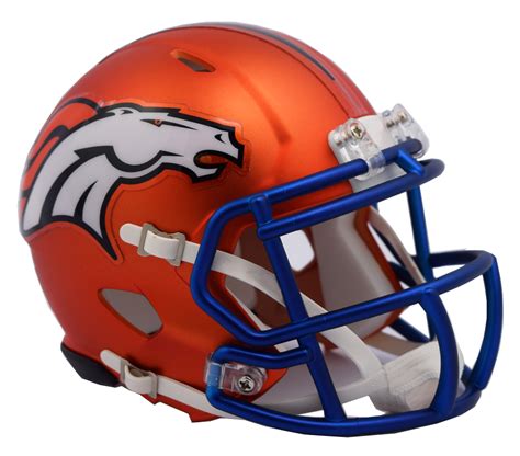 Denver Broncos Nfl Blaze Alternate Speed Riddell Mini Football Helmet