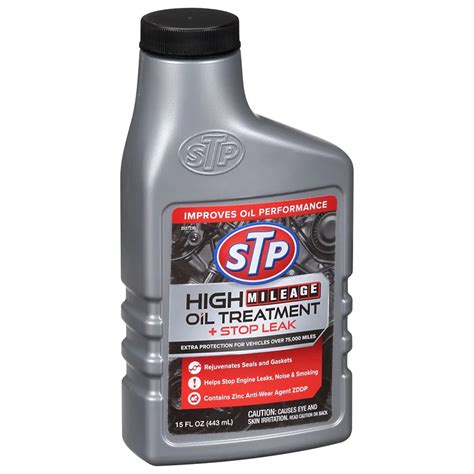 Stp High Mileage Oil Treatment And Stop Leak Shop Motor Oil And Fluids At H E B
