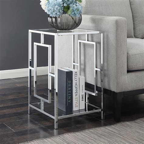 Amazon's choice for square glass coffee table. Convenience Concepts Town Square Glass Top End Table in Chrome 95285422265 | eBay