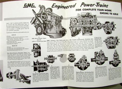 1955 Gmc 630 42 And M 630 42 Gas Powered Truck Sales Brochure Folder Original