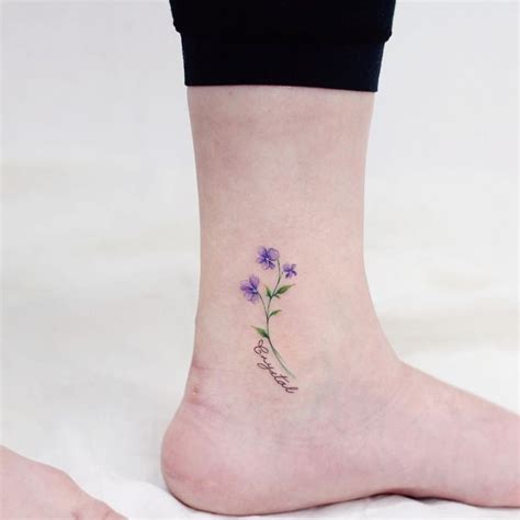 Name Flower Tattoo Violet Flower Tattoos Violet Tattoo Purple