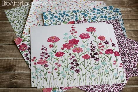 Turn Scrapbook Paper Into Beautiful Home Decor Life After Laundry