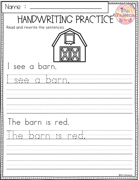 Free Printable Writing Worksheets For 1st Grade

