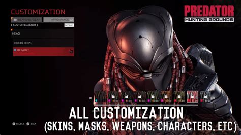 Hunting grounds is a competitive asymmetric multiplayer shooter set in the predator franchise, released on april 24, 2020. Predator Hunting Grounds - All Customization! (Skins ...