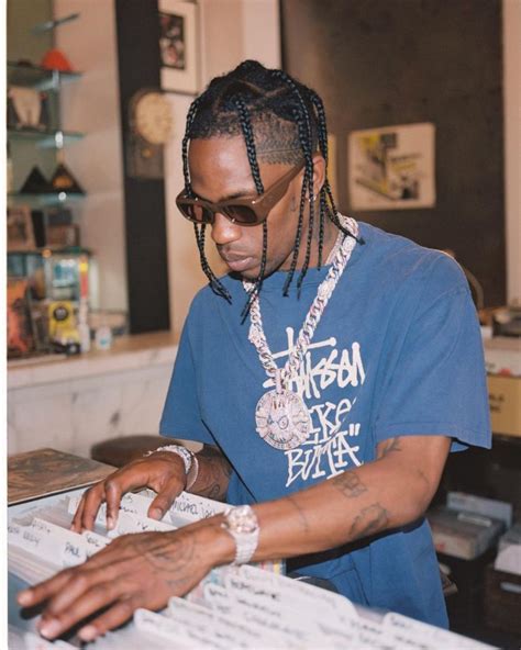 Spotted Travis Scott Goes Vinyl Shopping In Stussy And Nike Pause