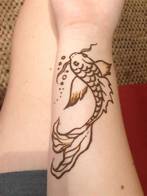 Koi Henna On Arm Henna Tattoo Hand Henna Ink Henna Tattoo Designs
