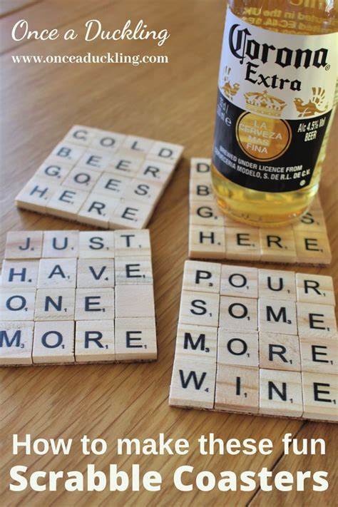 These Cute Little Scrabble Coasters Are A Perfect Quick Diy Craft