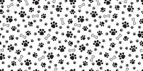 Free Download Dog Bone Seamless Pattern Vector Dog Paw Doodle Isolated