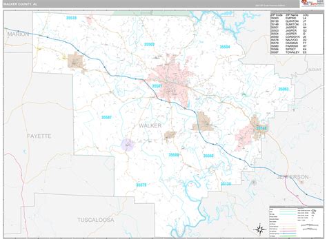 Walker County Al Wall Map Premium Style By Marketmaps Mapsales Free