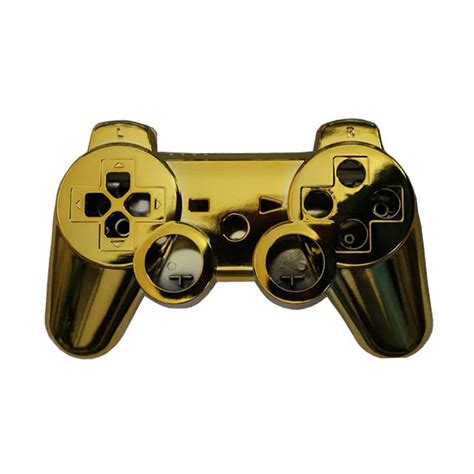 Gold Full Controller Shell Case Housing Button Kit For Sony Ps3