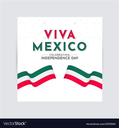 Happy Mexico Independence Day Celebration Vector Image