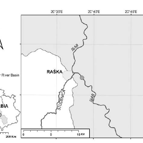 The Position Of The Ibar River Basin And Sample Site Where