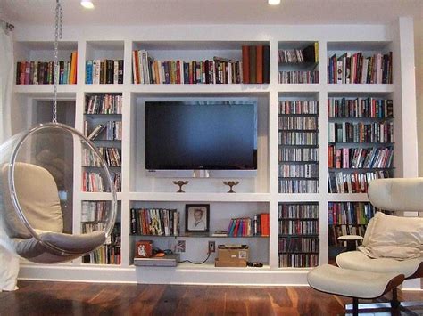 Thick Border Bookshelves With Tv Wall Shelving Units Shelving Units