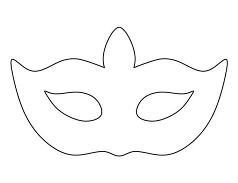masquerade mask pattern   printable outline