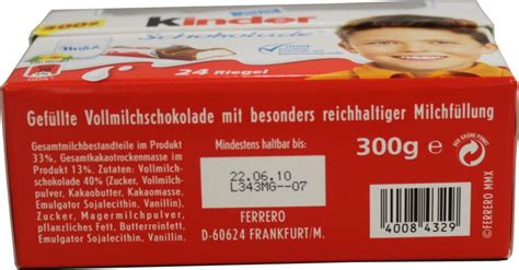 Ferrero Kinder Schokolade 300g Süßes And Salziges Schokolade Ferrero