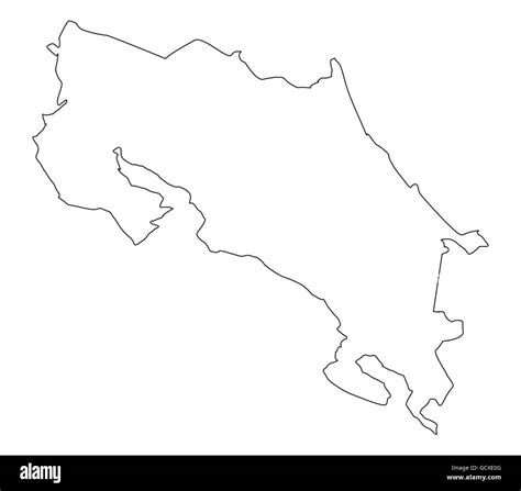 Outline Map Costa Rica Black And White Stock Photos Images Alamy