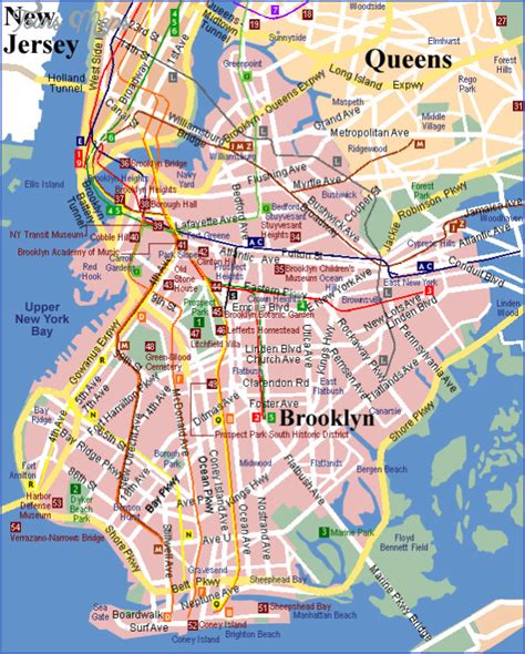 Brooklyn New York Map Neighborhoods Toursmaps