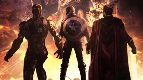 Avengers Endgame Iron Man Captain America Thor 4k 127 Wallpaper