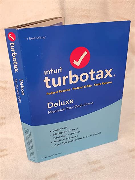 Amazon Com Turbotax 2018 Deluxe Federal Plus State Tax Software CD PC