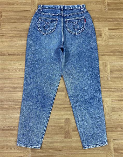 Acid Washed Jeans 90s Unbranded Tappered Leg Jeans Women W27 Etsy Uk