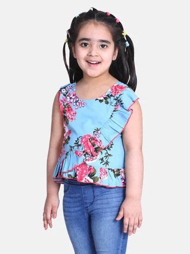 Casual Wear Cutiekins Girls Top Size 4 To 16 Years Polyester At Rs