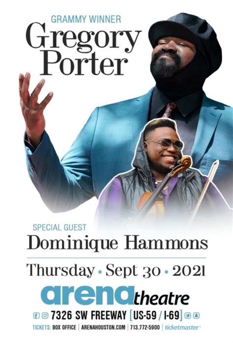 Violinist Dominique Hammons With Singing Sensation Gregory Porter Sept Dominique Hammons