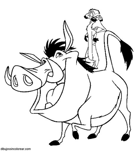 Dibujos Sin Colorear: Dibujos de Personajes del Rey León para Colorear