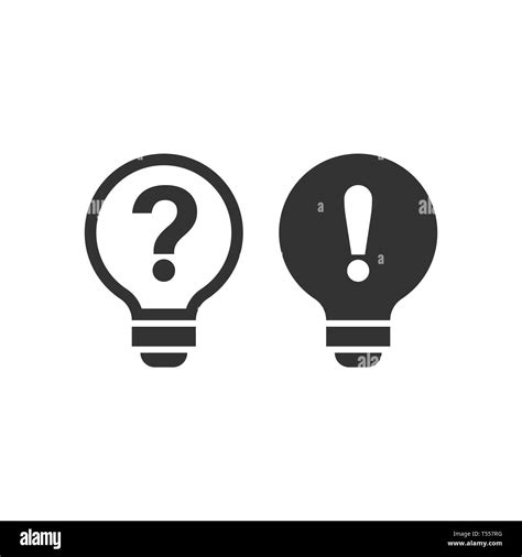 problem solution icon in flat style light bulb idea vector illustration on white isolated