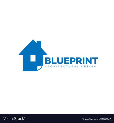 Blueprint Logo Royalty Free Vector Image Vectorstock