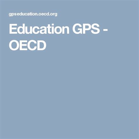Education Gps Oecd Education Gps
